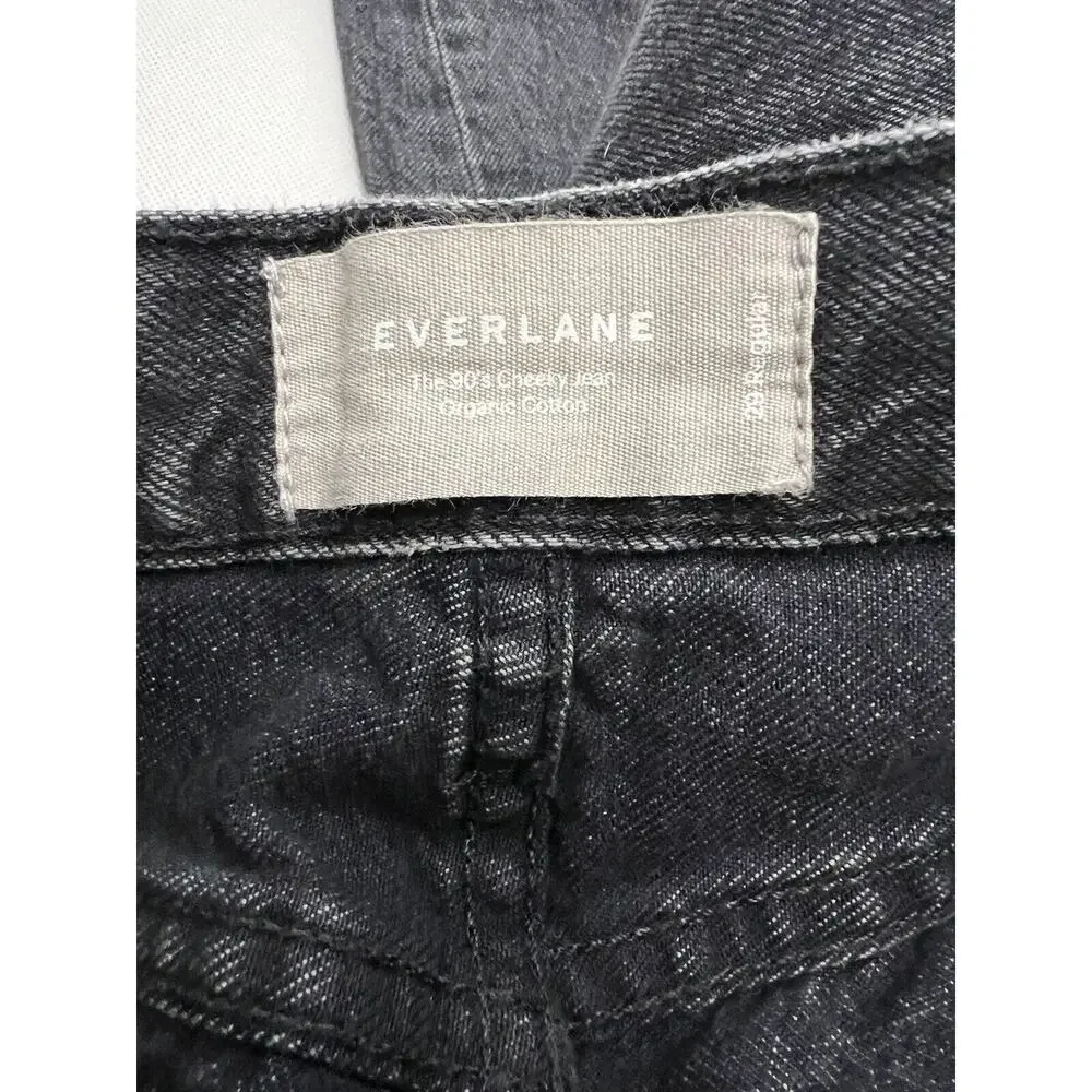 Everlane The 90s Cheeky Jean Organic Cotton Black Button Fly - Picture 7 of 16
